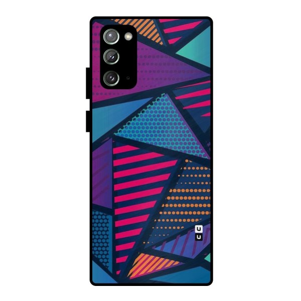 Abstract Lines Polka Metal Back Case for Galaxy Note 20