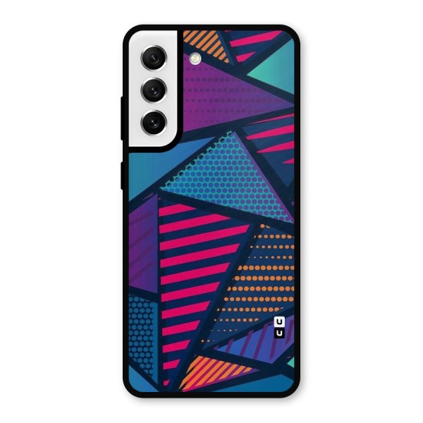 Abstract Lines Polka Metal Back Case for Galaxy S21 FE 5G