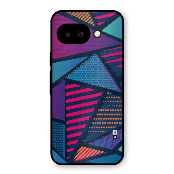 Abstract Lines Polka Metal Back Case for Google Pixel 9a