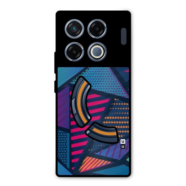 Abstract Lines Polka Metal Back Case for Infinix GT 20 Pro