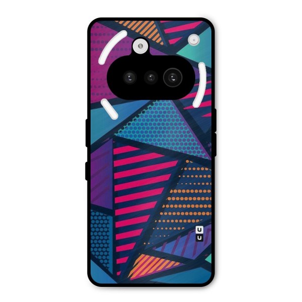 Abstract Lines Polka Metal Back Case for Nothing Phone 3a