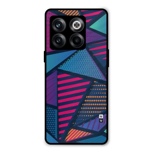 Abstract Lines Polka Metal Back Case for OnePlus 10T