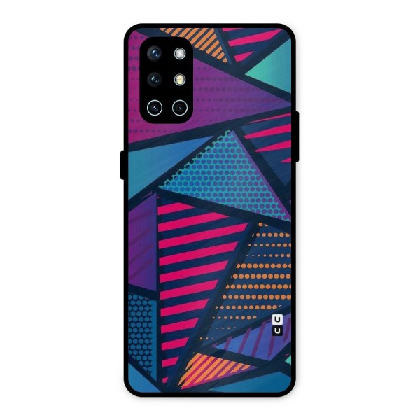 Abstract Lines Polka Metal Back Case for OnePlus 9R