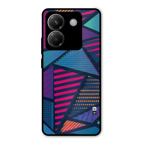 Abstract Lines Polka Metal Back Case for Poco M7 Pro 5G