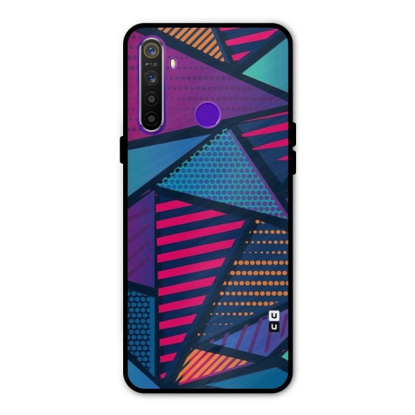 Abstract Lines Polka Metal Back Case for Realme Narzo 10