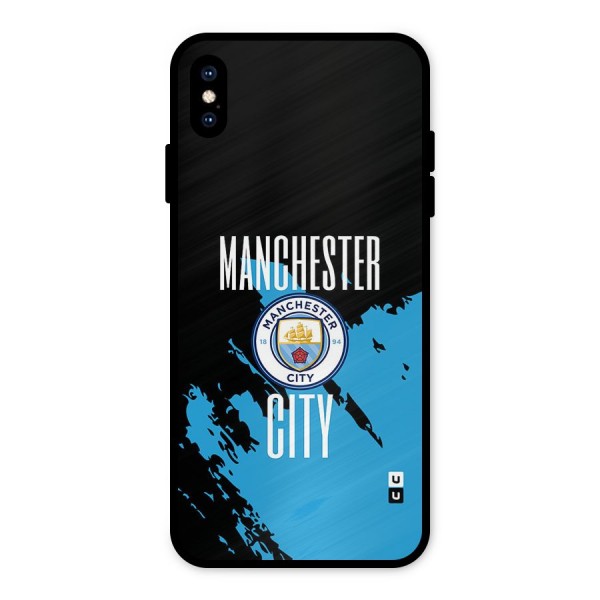 Abstract Manchester Metal Back Case for iPhone XS Max