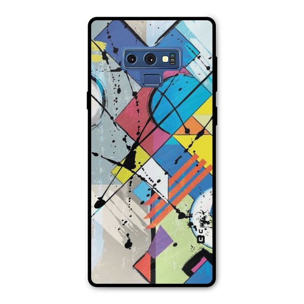 Abstract Paint Shape Metal Back Case for Galaxy Note 9