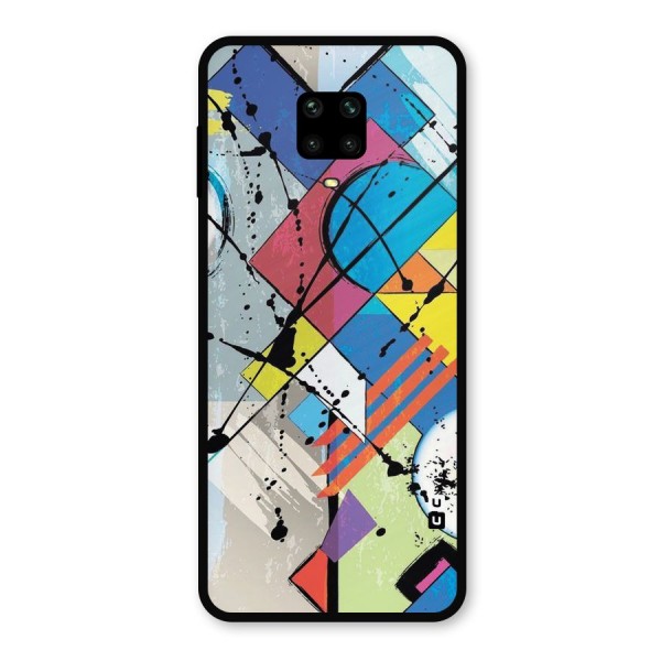 Abstract Paint Shape Metal Back Case for Redmi Note 9 Pro