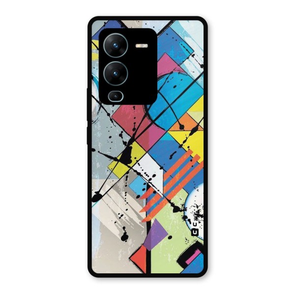 Abstract Paint Shape Metal Back Case for Vivo V25 Pro