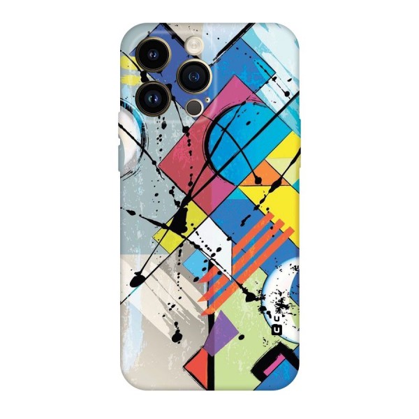 Abstract Paint Shape Original Polycarbonate Back Case for iPhone 14 Pro Max