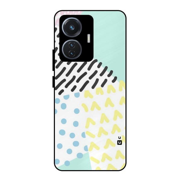 Abstract Pastel Metal Back Case for iQOO Z6 44W