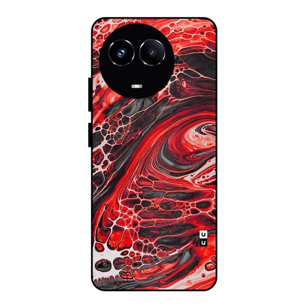 Abstract Pattern Gradient Marbled Metal Back Case for Realme 11X