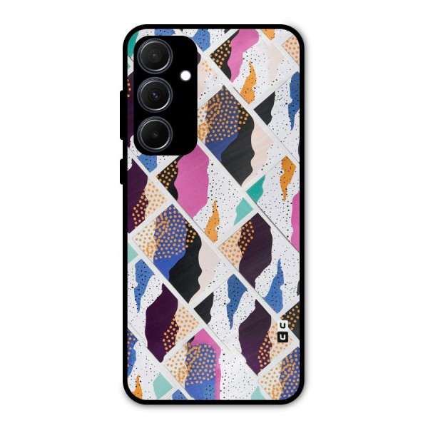 Abstract Polka Metal Back Case for Galaxy A35