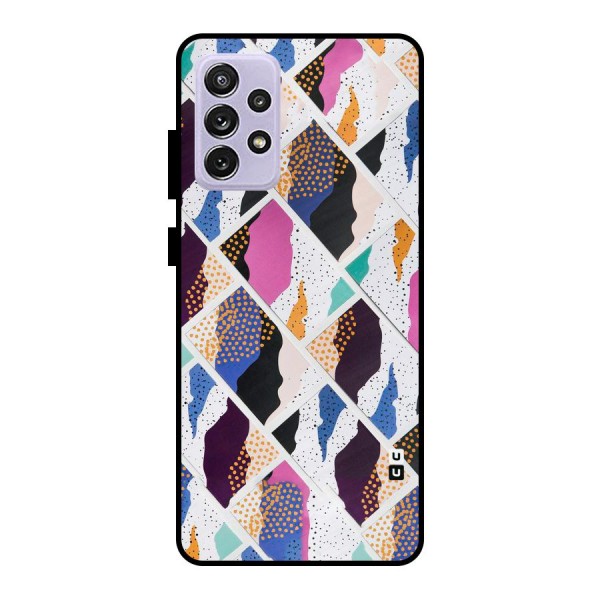 Abstract Polka Metal Back Case for Galaxy A72