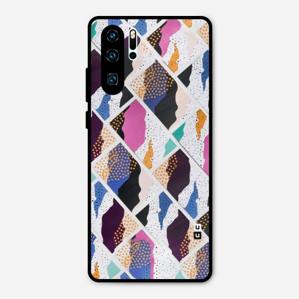 Abstract Polka Metal Back Case for Huawei P30 Pro
