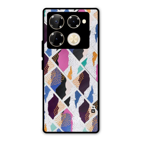 Abstract Polka Metal Back Case for Infinix Note 40 Pro Plus