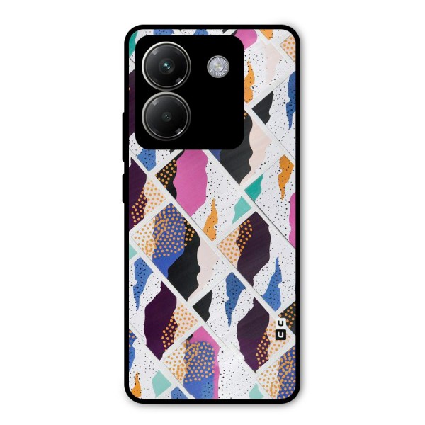 Abstract Polka Metal Back Case for Poco M7 Pro 5G