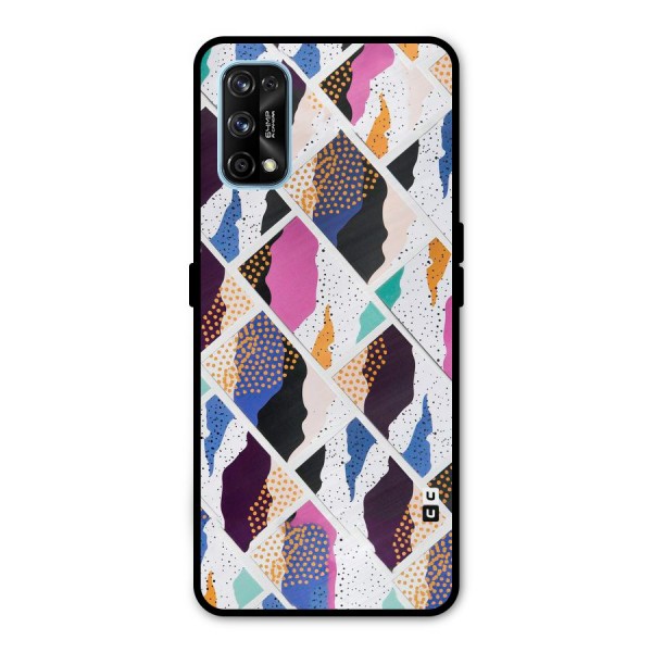 Abstract Polka Metal Back Case for Realme 7 Pro