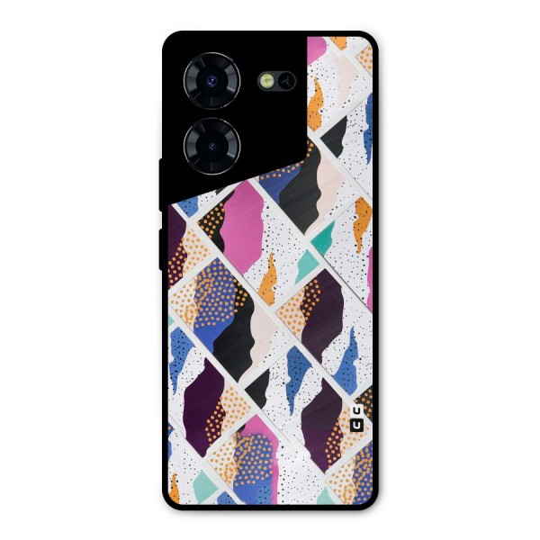 Abstract Polka Metal Back Case for Tecno Pova 5 Pro 5G