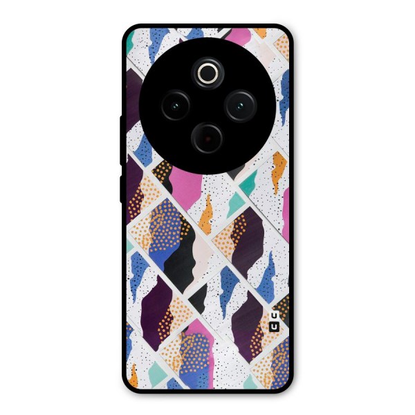 Abstract Polka Metal Back Case for Vivo T4