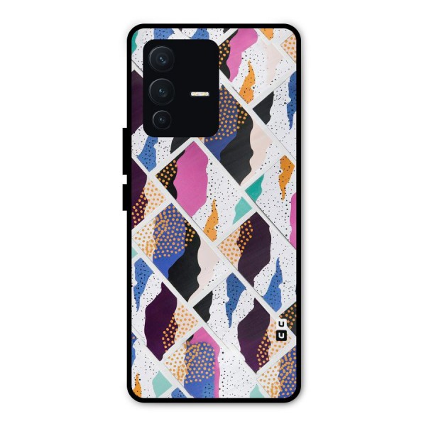 Abstract Polka Metal Back Case for Vivo V23 Pro