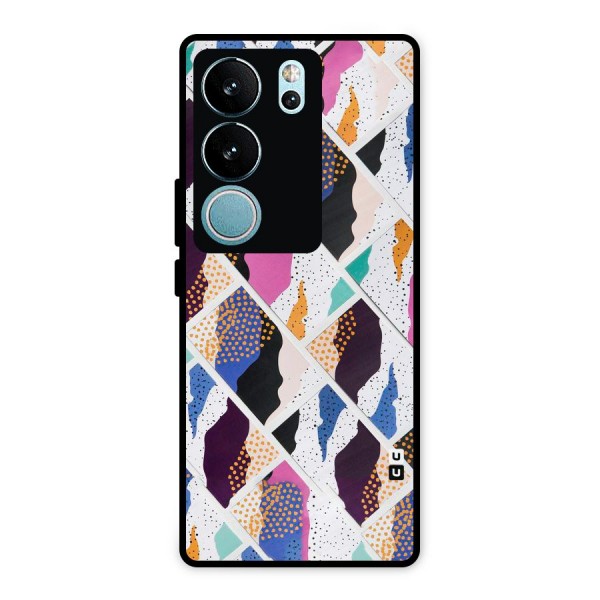Abstract Polka Metal Back Case for Vivo V29