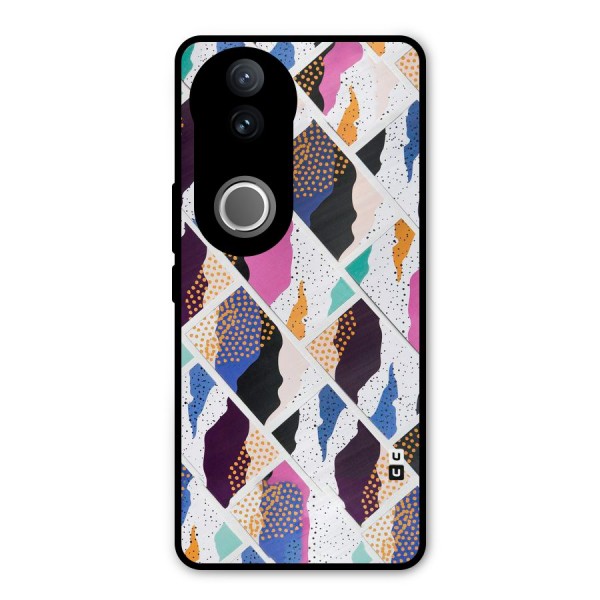 Abstract Polka Metal Back Case for Vivo V50e