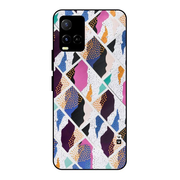 Abstract Polka Metal Back Case for Vivo Y21T