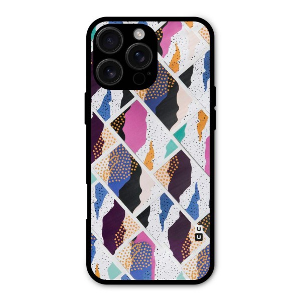 Abstract Polka Metal Back Case for iPhone 16 Pro Max