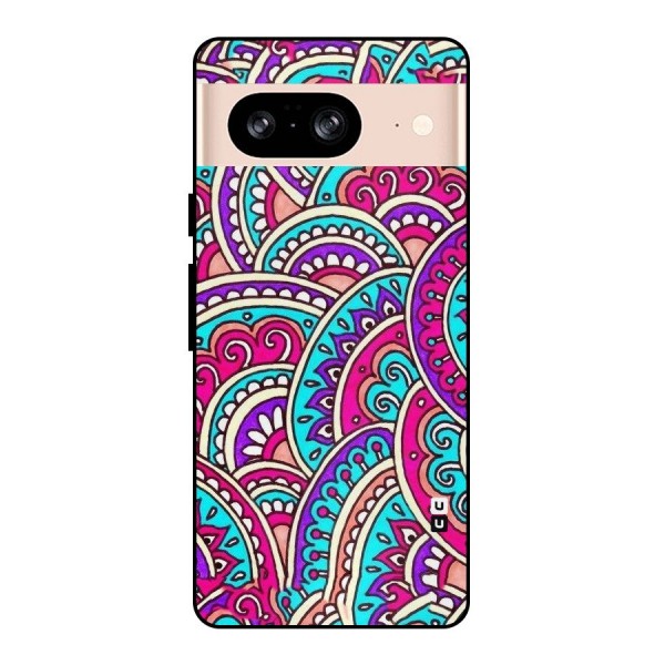 Abstract Rangoli Design Metal Back Case for Google Pixel 8