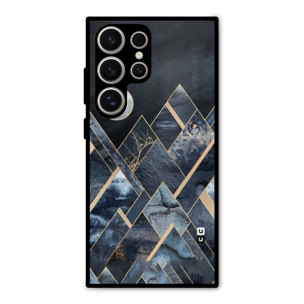 Abstract Scenic Design Metal Back Case for Galaxy S24 Ultra
