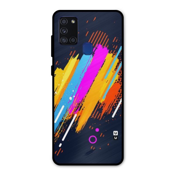 Abstract Shades Metal Back Case for Galaxy A21s