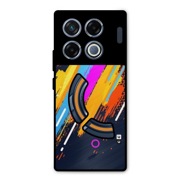 Abstract Shades Metal Back Case for Infinix GT 20 Pro