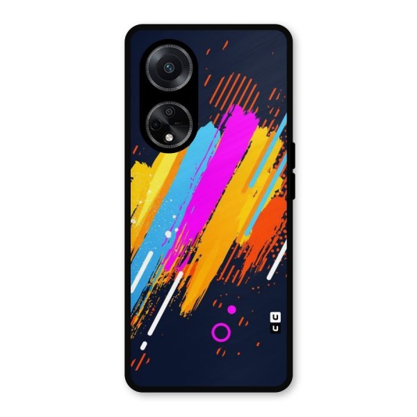 Abstract Shades Metal Back Case for Oppo F23