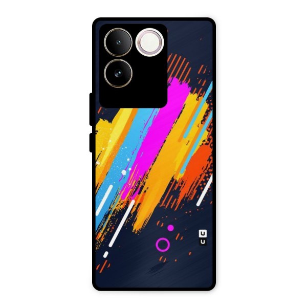 Abstract Shades Metal Back Case for Vivo T2 Pro