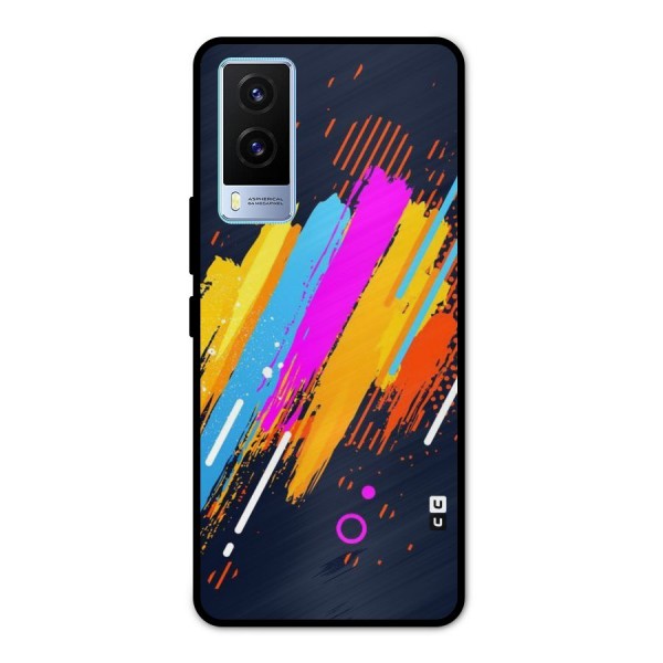 Abstract Shades Metal Back Case for Vivo V21e 5G