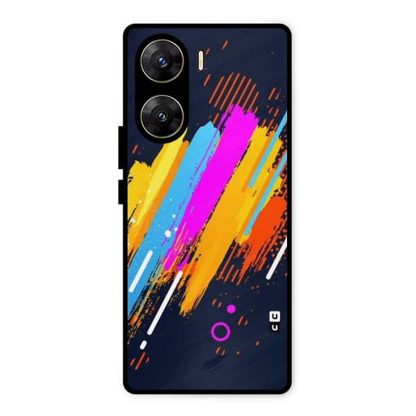 Abstract Shades Metal Back Case for Vivo V29e