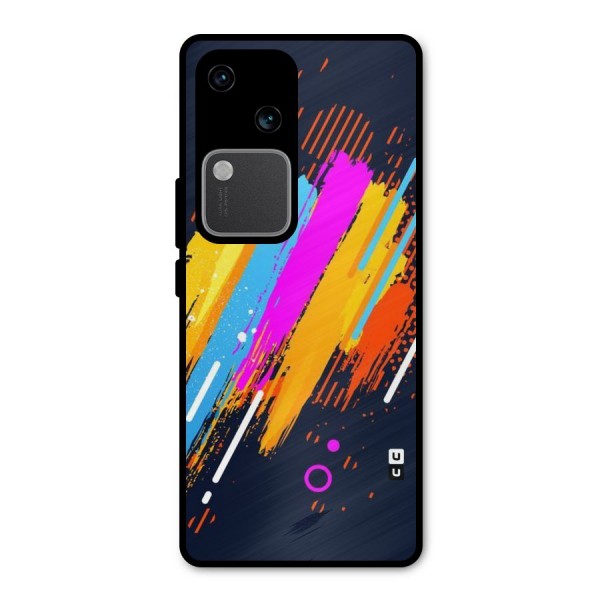 Abstract Shades Metal Back Case for Vivo V30 Pro