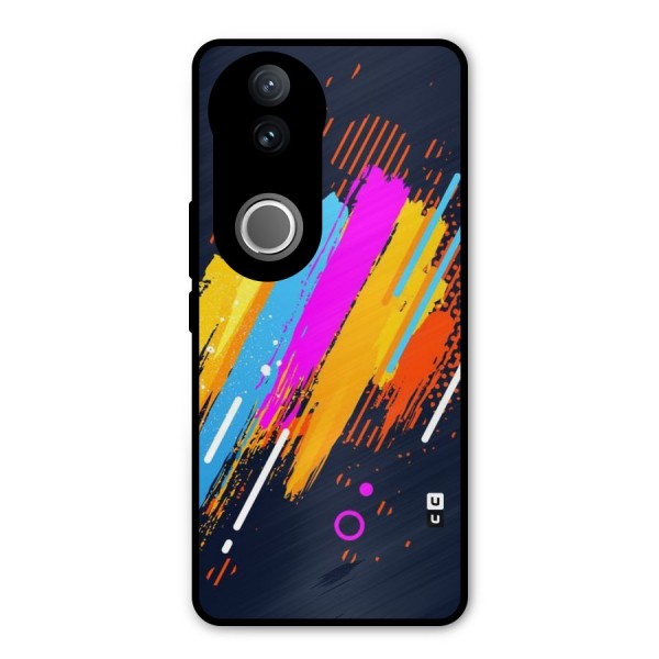 Abstract Shades Metal Back Case for Vivo V50e