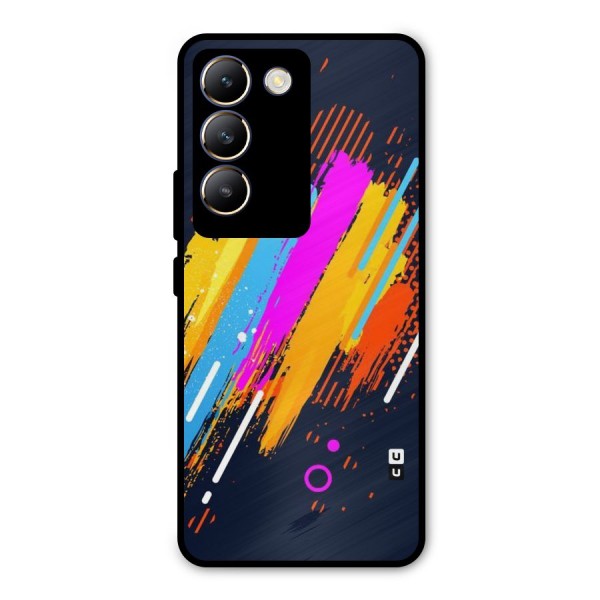 Abstract Shades Metal Back Case for Vivo Y200e
