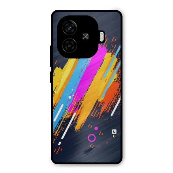 Abstract Shades Metal Back Case for iQOO Z9 Turbo