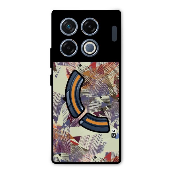 Abstract Sketch Metal Back Case for Infinix GT 20 Pro