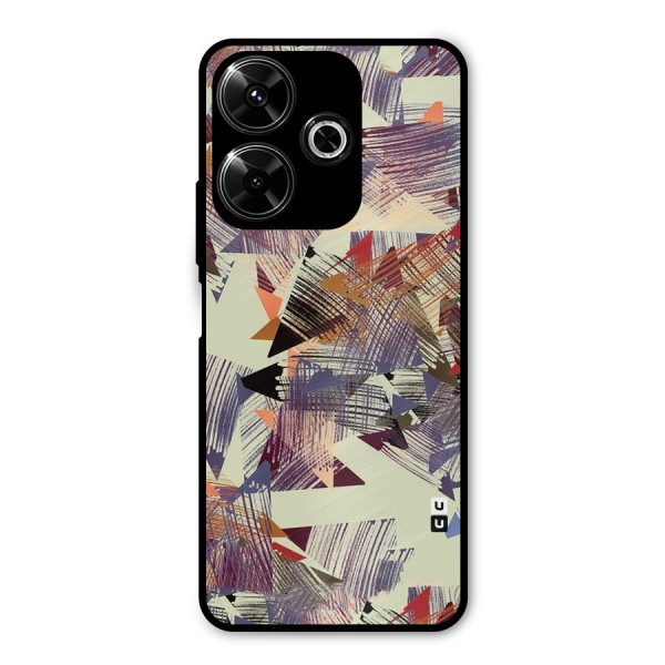 Abstract Sketch Metal Back Case for Poco M6 Plus