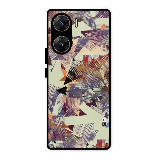 Abstract Sketch Metal Back Case for Vivo V29e