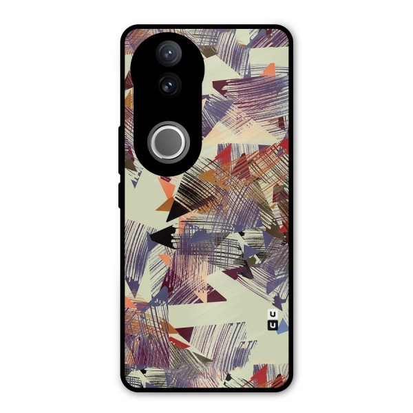 Abstract Sketch Metal Back Case for Vivo V50e