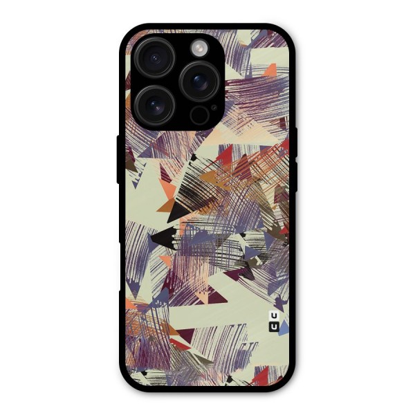 Abstract Sketch Metal Back Case for iPhone 16 Pro