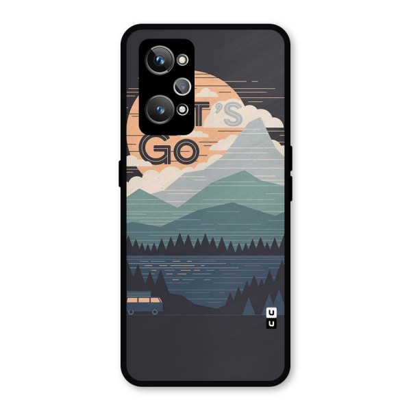 Abstract Travel Metal Back Case for Realme GT 2