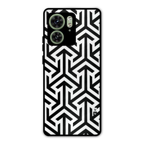 Abstract Triple Arrows Metal Back Case for Motorola Edge 40 5G