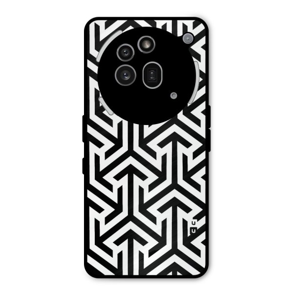 Abstract Triple Arrows Metal Back Case for Nothing Phone 3a Pro