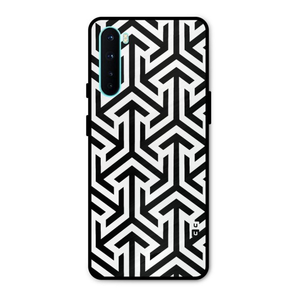 Abstract Triple Arrows Metal Back Case for OnePlus Nord